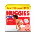 Fralda Descartável Huggies Pants Proteção Acolchoada Xxg 72 Unidades